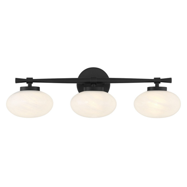 Savoy House - 8-1050-3-BK - Three Light Bathroom Vanity - Barrow - Matte Black