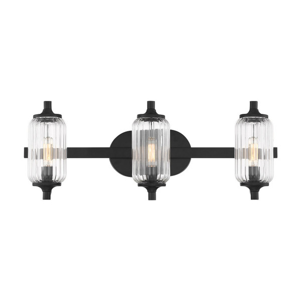 Savoy House - 8-3024-3-BK - Three Light Bathroom Vanity - Holton - Matte Black