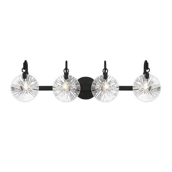 Savoy House - 8-3981-4-BK - Four Light Bathroom Vanity - Addison - Matte Black