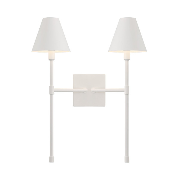 Savoy House - 9-5202-2-83 - Two Light Wall Sconce - Jefferson - Bisque White