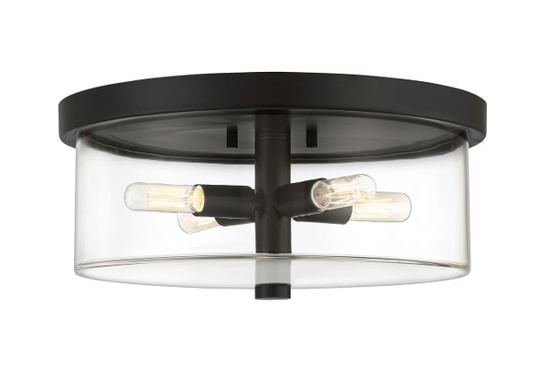 Craftmade - 55684-FB - Four Light Flushmount - Hailie - Flat Black