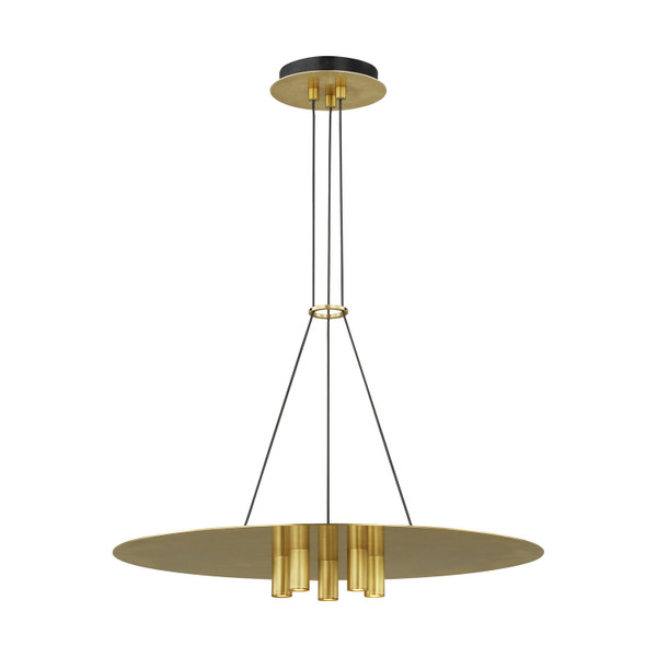 Visual Comfort Modern - 700TDPNT22NB-LED930-277 - LED Pendant - Ponte - Natural Brass