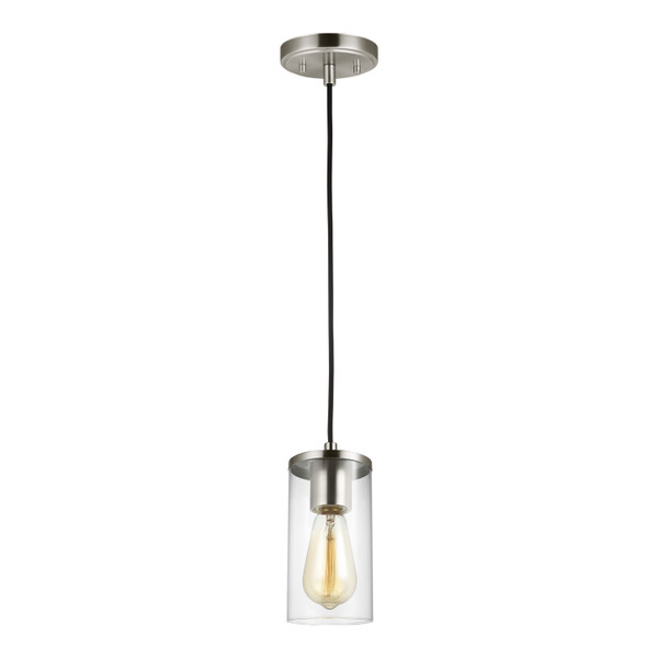 Visual Comfort Studio - 6190301EN7-962 - One Light Mini-Pendant - Zire - Brushed Nickel