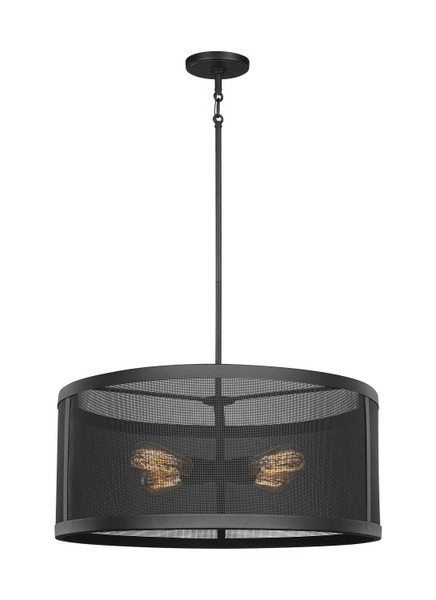 Visual Comfort Studio - 6528504-12 - Four Light Pendant - Gereon - Black