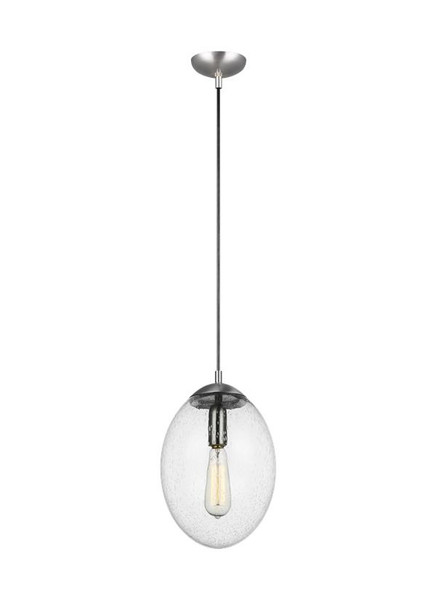 Visual Comfort Studio - 6601801EN7-04 - One Light Pendant - Leo-Hanging Globe - Satin Aluminum