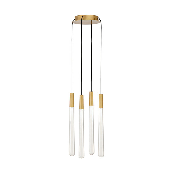 Visual Comfort Modern - 700TRSPPYLC4RNB-LED930 - LED Chandelier - Pylon - Natural Brass