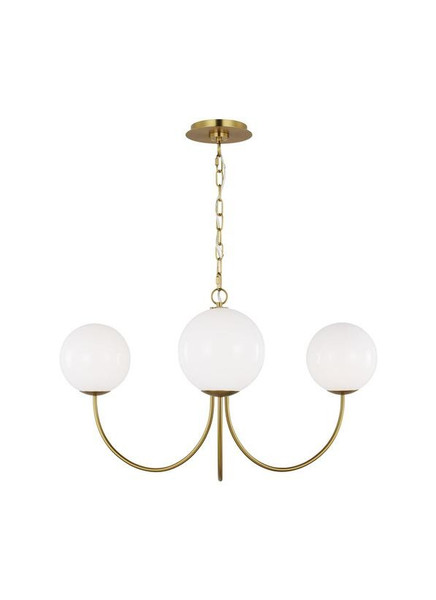 Visual Comfort Studio - KSC1133BBS - Three Light Chandelier - Noemie - Burnished Brass