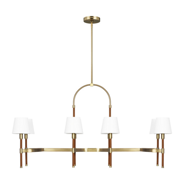Visual Comfort Studio - LC1028TWB - Eight Light Chandelier - Katie - Time Worn Brass