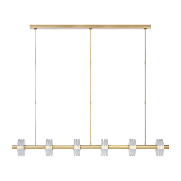 Visual Comfort Modern - KWLS30327CNB - LED Linear Chandelier - Laurel - Natural Brass