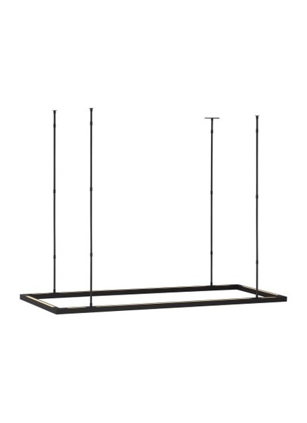 Visual Comfort Modern - MDLS18727B - LED Linear Suspension - Stagger - Nightshade Black