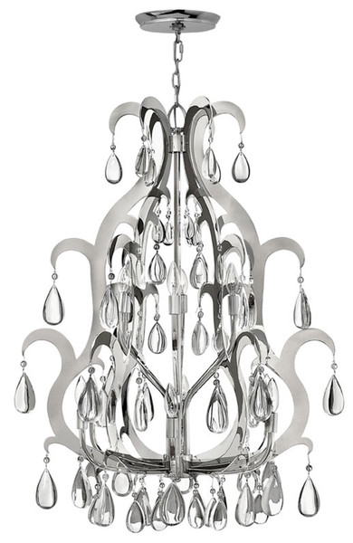 Fredrick Ramond - FR43352PSS - 12 Light Chandelier - Xanadu - Polished Stainless Steel