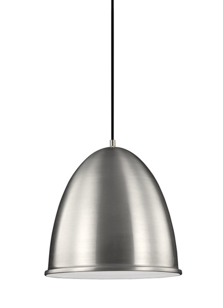 Generation Lighting - 6525401EN3-04 - One Light Pendant - Hudson Street - Satin Aluminum
