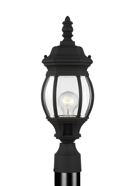 Generation Lighting - 82202-12 - One Light Outdoor Post Lantern - Wynfield - Black