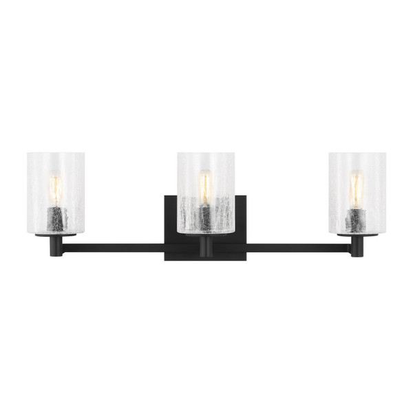 Generation Lighting - GLV1033EN/MBK - Three Light Wall / Bath - Parker - Midnight Black
