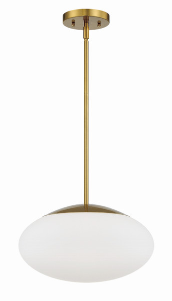Craftmade - 56894-SB-WG - One Light Pendant - Gaze - Satin Brass