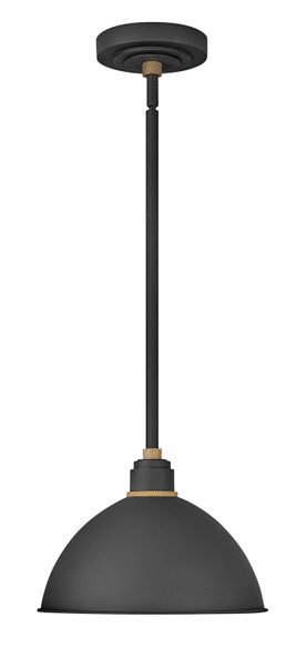 Hinkley - 10584TK - One Light Outdoor Lantern - Foundry Dome - Textured Black