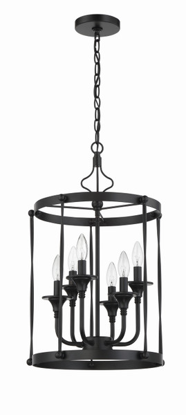 Craftmade - 57036-FB - Six Light Foyer Pendant - Jolenne - Flat Black