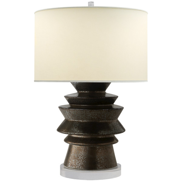 Visual Comfort Signature - CHA 8693CBZ-PL - One Light Table Lamp - Stacked Disk - Crystal Bronze
