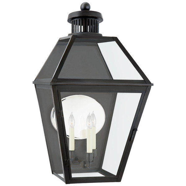 Visual Comfort Signature - CHO 2375BC-CG - Three Light Wall Lantern - Stratford - Blackened Copper