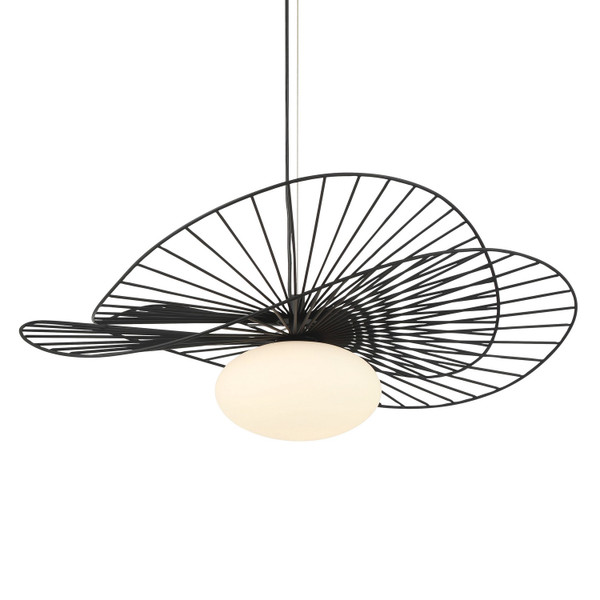 Minka-Lavery - 141-899 - One Light Pendant - Langley - Dark Matte Black