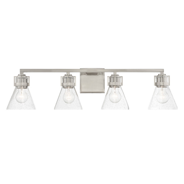 Minka-Lavery - 2474-84 - Four Light Bath - Chatham Square - Brushed Nickel