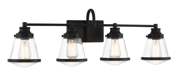 Minka-Lavery - 2584-66A - Four Light Bath Vanity - Mannsdale - Coal Black
