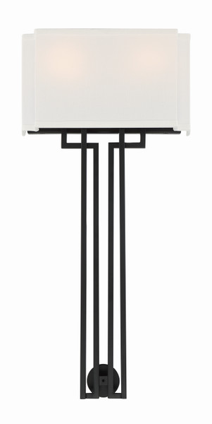Minka-Lavery - 2951-572 - Two Light Wall Sconce - Upham Estates - Coal w/Polished Nickel