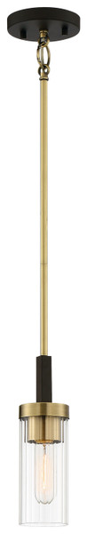 Minka-Lavery - 3040-560 - One Light Mini Pendant - Ainsley Court - Aged Kinston Bronze w/Brass