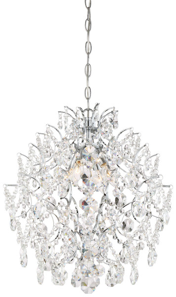 Minka-Lavery - 3156-77 - Four Light Chandelier - Isabella's Crown - Chrome