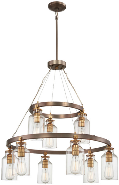 Minka-Lavery - 4559-588 - Nine Light Chandelier - Morrow - Bronze