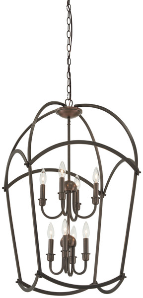 Minka-Lavery - 4778-281 - Eight Light Pendant - Jupiter's Canopy - Harvard Court Bronze