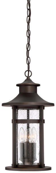 Minka-Lavery - 72554-143C - Four Light Outdoor Chain Hung - Highland Ridge - Oil Rubbed Bronze w/Gold Highlights