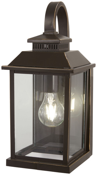 Minka-Lavery - 72591-143C - One Light Outdoor Wall Mount - Miner's Loft - Oil Rubbed Bronze w/Gold Highlights