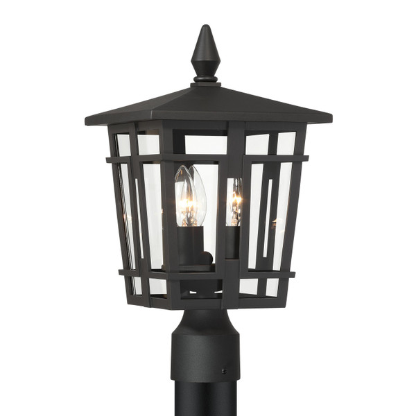 Minka-Lavery - 77905-66 - Three Light Outdoor Post Mount - Fieldstone - Sand Coal Black