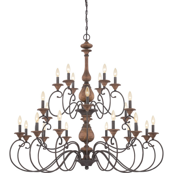 Quoizel - ABN5024RK - 24 Light Chandelier - Auburn - Rustic Black