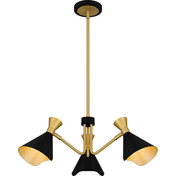 Quoizel - ADN5026MBK - Three Light Chandelier - Arden - Matte Black