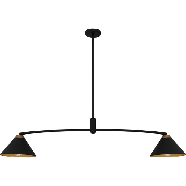 Quoizel - ALS252MBK - Two Light Linear Chandelier - Alscott - Matte Black