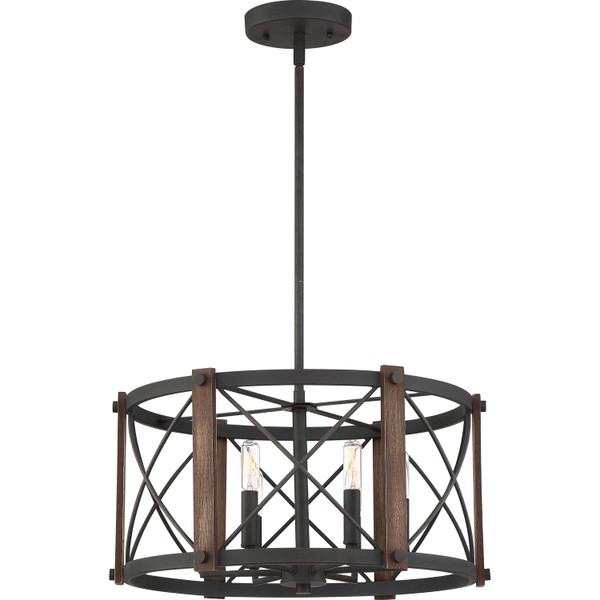 Quoizel - BRO2820MK - Six Light Pendant - Baron - Marcado Black