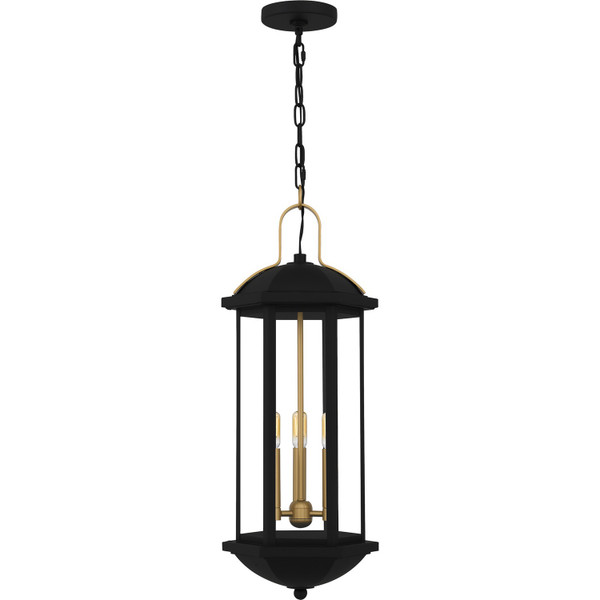 Quoizel - CFD1910MBK - Three Light Outdoor Hanging Lantern - Crestfield - Matte Black