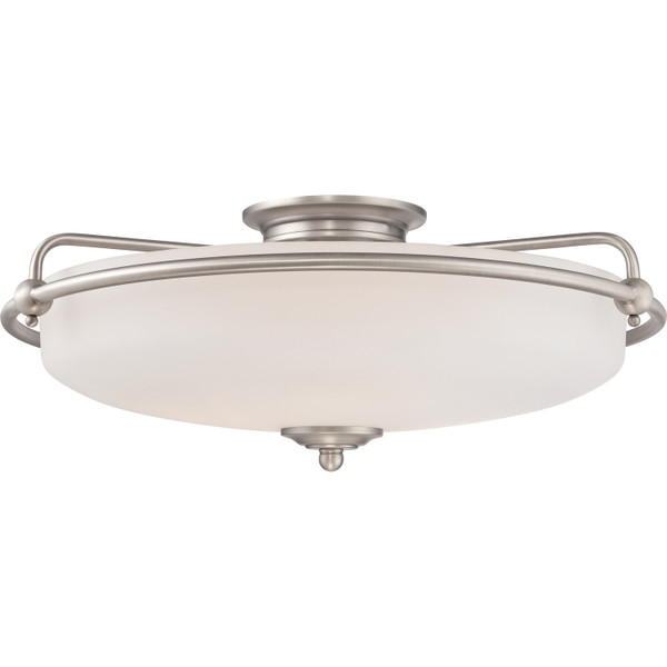 Quoizel - GF1621AN - Four Light Flush Mount - Griffin - Antique Nickel