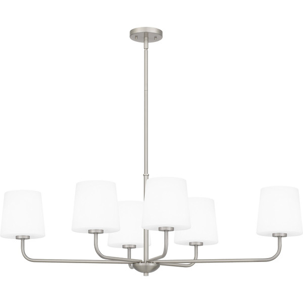 Quoizel - GGR642BN - Six Light Linear Chandelier - Gallagher - Brushed Nickel