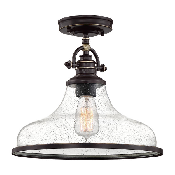 Quoizel - GRTS1714PN - One Light Semi-Flush Mount - Grant - Palladian Bronze