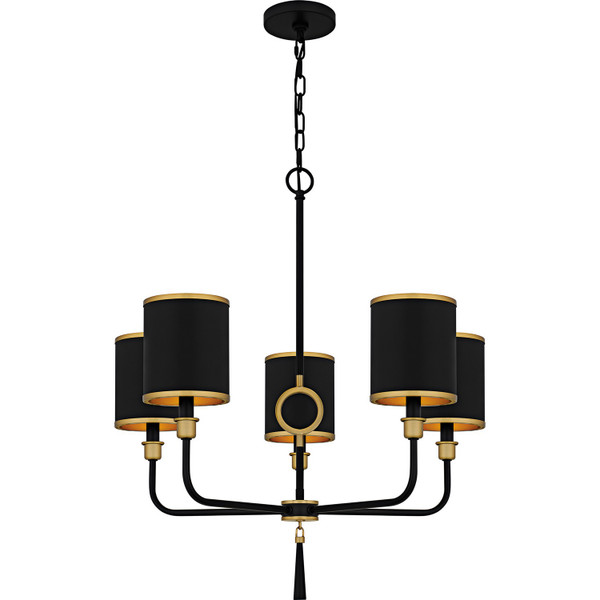 Quoizel - LKY5028MBK - Five Light Chandelier - Lockery - Matte Black