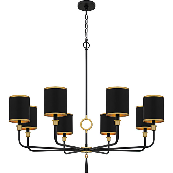 Quoizel - LKY5040MBK - Eight Light Chandelier - Lockery - Matte Black