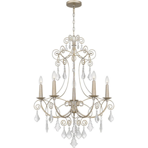 Quoizel - MER5028VG - Five Light Chandelier - Merida - Vintage Gold