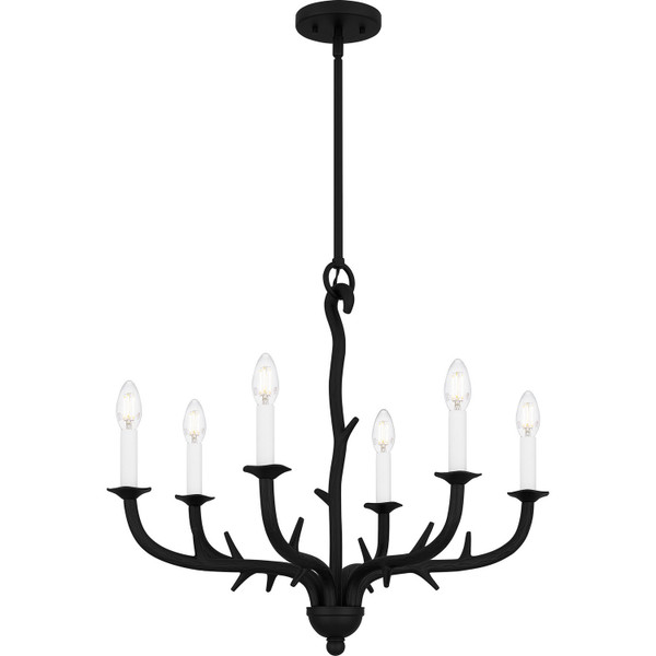 Quoizel - OAK5025EK - Six Light Chandelier - Oakley - Earth Black