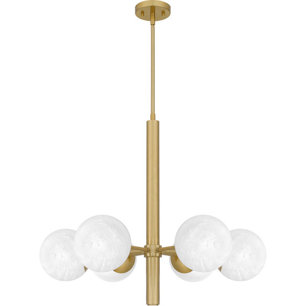 Quoizel - PCSEI5028AB - Six Light Chandelier - Solei - Aged Brass