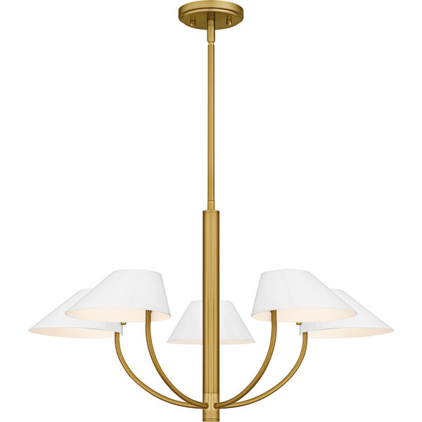 Quoizel - PNY5028BRG - Five Light Chandelier - Penley - Brushed Gold