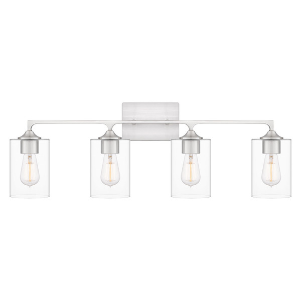 Quoizel - PRC8633BN - Four Light Bath - Prescott - Brushed Nickel