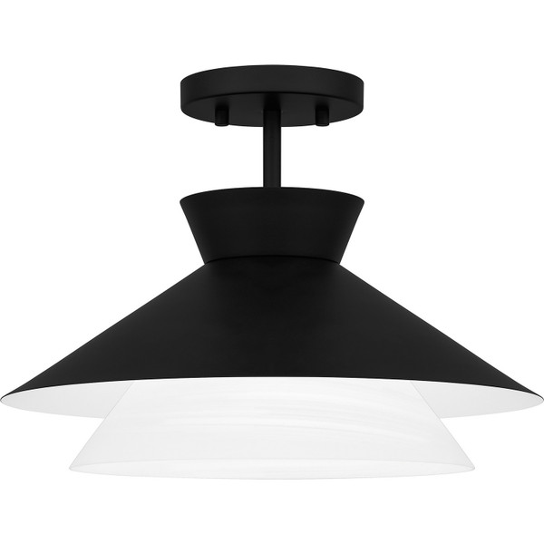 Quoizel - QSF6171MBK - One Light Semi Flush Mount - Quoizel Semi-Flush Mount - Matte Black